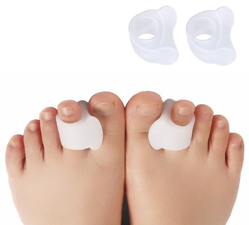 2-Paare Transparent Zehenspreizer Silikon, Universalgröße für Damen und Herren