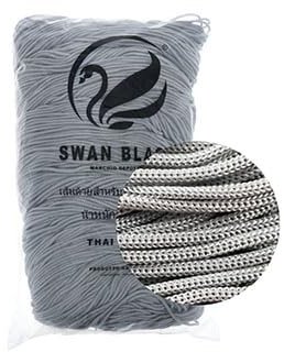CORDINO SWAN BLACK 500 GRAMMI, ASSORTIMENTO ACCESSORI PER BORSE HANDMADE (GRIGIO PERLA)
