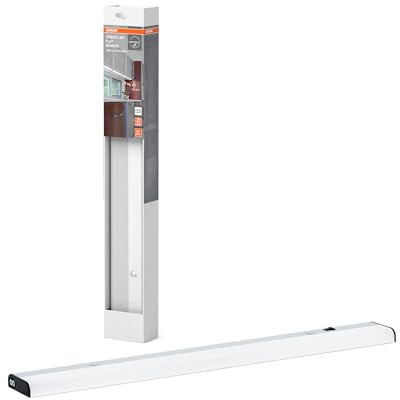 OSRAM luminaire plat sous meuble avec capteur, argent en aluminium, blanc froid, protection IP20, pour éclairage sous étagère