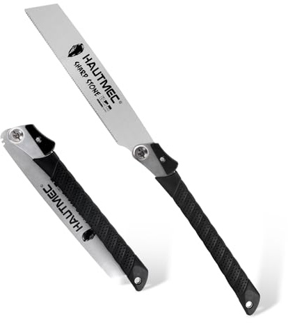 HAUTMEC Japansäge Handsäge für Holz, 230mm Klappbare Zugsäge 17 TPI, SK5 Stahl Japanische Säge Feinsäge, Holzsäge für Bündigschnitt & Holzbearbeitung, Professional Handsägen