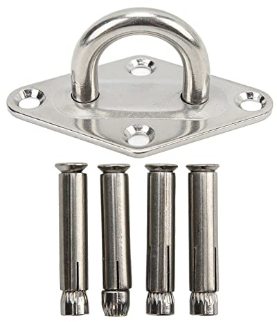 ANKROYU Placa de anclaje resistente de acero inoxidable para techo, gancho de montaje en pared para yoga, columpios, hamacas, sillas colgantes, gimnasios, hogar, hebilla de puerta