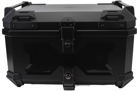 Jonlaki 58L Motorcycle Top Box with Lock - Storage Case Fit ABS Case for Helmet, (Black)