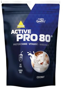 inkospor Active Pro 80 Proteinpulver Kokosnuss | 80% Mehrkomponenten-Protein | 500 g Beutel | Whey, Casein & Eiprotein | Made in Germany