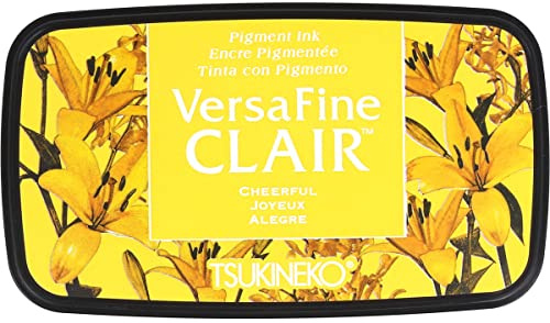 Tsukineko Cheerful Fröhliche Versafine Clair Tinte Pad, Kunststoff, gelb, 5,6 x 9,7 x 2,3 cm, Synthetisches Matrial, 5.6 x 9.7 x 2.3 cm