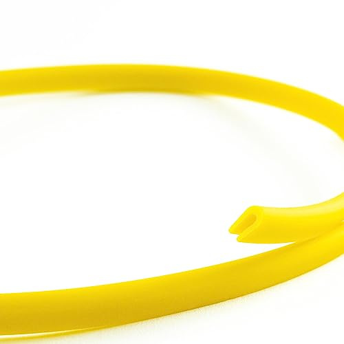 EUTRAS Kantenschutz KSO4004 gelb 5 m – U-Profil für Blechkanten 0,4–1,5 mm – Flexibles Schutzprofil für Bleche und Autotüren – Made in Germany