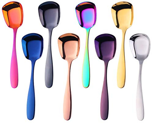 18/10 Stianless acciaio zuppa cucchiaio, cucchiaio da tavola, set di 8