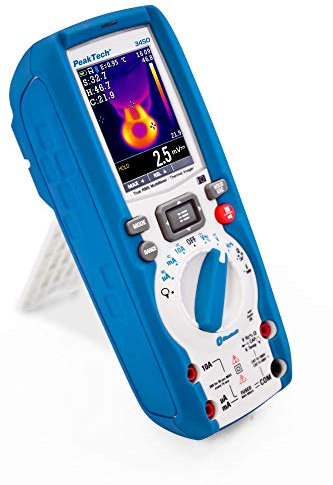 PeakTech P3450 – True RMS Digital Multimeter mit Wärmebildkamera – Strommessgerät mit Auto-Range, Bluetooth und TFT-Display – Messgerät für Widerstand, Kapazität, Frequenz & mehr – CAT III 1000V