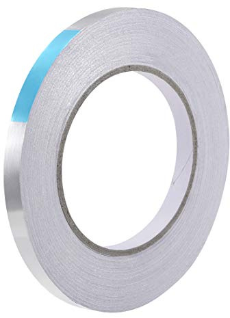 sourcing map Hitzebeständiges Hochtemperaturband Aluminiumfolie Klebeband 10mm x 50m(164ft)