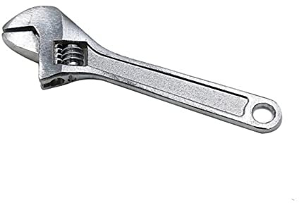 TOOLSTAR Mini-Schraubenschlüssel, 100 mm, silberfarben, Mini-Metall, verstellbarer Schraubenschlüssel, Handbackenschlüssel, Handwerkzeug