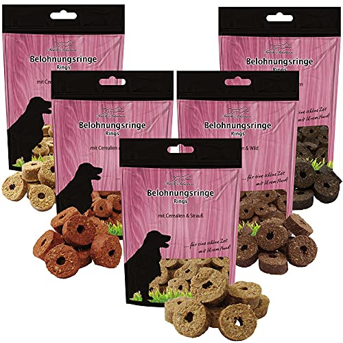 Schecker 5 x 500g Belohnungsringe Spar-Set 2,5 kg Hundeleckerlie - EIN Snack mit besonders vielen Cerealien