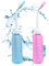 Travel Bidet, Portable Handheld Bidet Bottle Retractable Spray Nozzle with Large Water Capacity, Personal Hygiene Care Portable Bidet, for Postpartum Clean, Traveling, Outdoor (350ml, Blue&Pink)