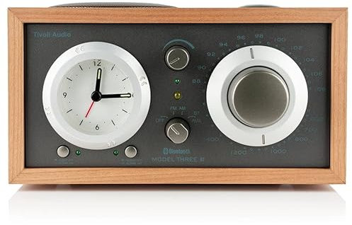 Tivoli Audio Model Three Bluetooth FM/AM Radio Alarm Clock (Cherry/Metallic Taupe)