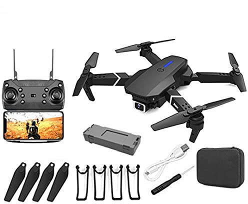 GPS Drone E88 Pro for Adults 4K Camera Foldable Live Video Drone RC Quadcopter Aircrafts with 1Battery Configuration Upgrade