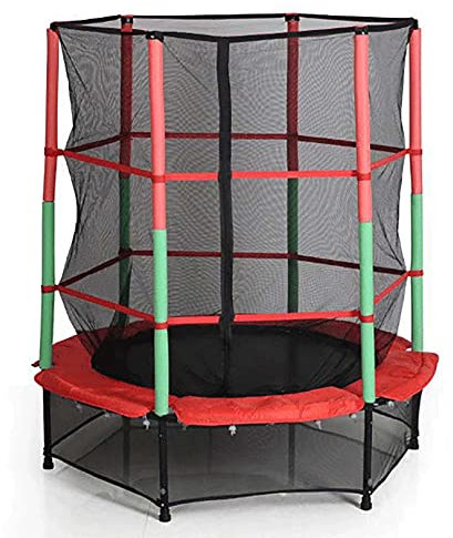 Gartentrampoline Fitness-Trampolin Out Door mit Sicherheitsnetz bis150kg (Φ140cm x 160cm H)
