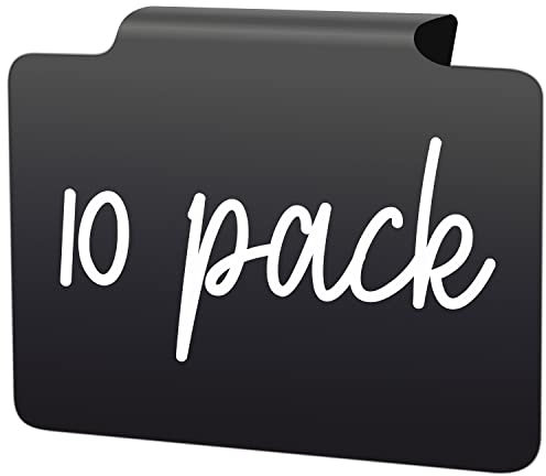 10 Stück Clip Etikettenhalter für Speisekammer - Körbe - clipsngskörbe - Küche - Korb Etiketten Clip - Label Halter für Lagerung Korb - Clips Kreidetafel-etiketten Schwarz - Bin Clips