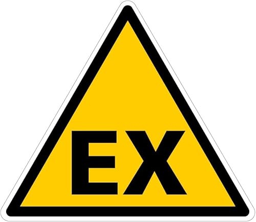 Signalétique.biz France – Warnschild „Explosionsgefahr EX – ATEX Zone“ – 350 × 350 mm – Selbstklebend oder PVC – UV-Schutz