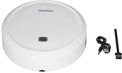 Ozgkee Spazzatrice Intelligente, Mini Spazzatrice Ricaricabile per Uso Domestico Spazzatrice Automatica Intelligente per Aspirapolvere per Soggiorno Domestico (Bianco)