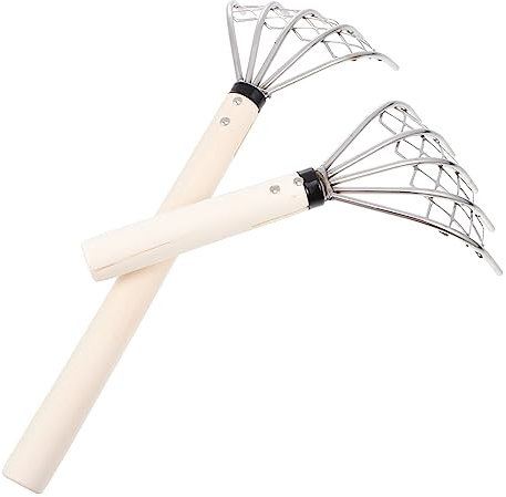 Yardenfun 2pièces Râteau à Main pour Fruits De Mer Outil De Creusement pour Palourdes Et Huîtres avec Manche Pratique pour Plage