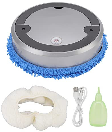 Ghzste Robot Aspirateur et Vadrouille 3 en 1, Robot Aspirateur Laveur, Robot Balayeur Intelligent à Chargement USB, Idéal pour Les Sols Durs, Les Poils d'animaux, Les Tapis