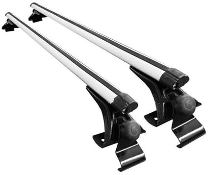 Dachgepäckträger 125 cm 135 cm Universal Für Limousine Limousine Auto Dachträger Kit Keine Notwendigkeit Dachreling Aluminium Legierung Querstange Gepäckträger Auto Dachträger(Size:125CM Sliver)