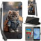 for Samsung Galaxy J3 2017 Case PU Leather Wallet Book Flip Folio Stand View Magnetic Multi-Pattern Cover compatible with Samsung J3 2017 Phone Case (Cat)