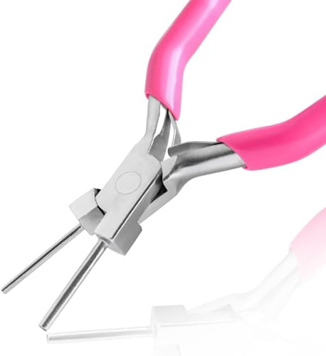 LEONTOOL Bail Making Pliers - 2mm & 2.5mm Wire Bending Pliers for Jewelry Making, Includes Non-Slip Handle and Jewelry Looper Tool