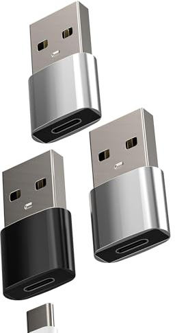 Adattatore USB C Femmina A USB Maschio(3 Pack)Type C Cavo Adattatori OTG 3.0 Tipo C Caricatore Android Convertitore Caricabatterie Tipo C Ricarica Alimentatore Adapter Auto USB-A Accessori tp-usb