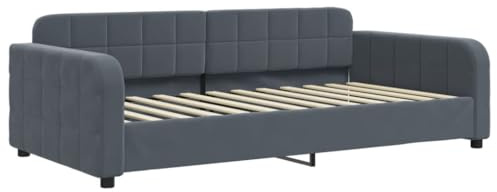 vidaXL Tagesbett Dunkelgrau 90x200 cm Samt