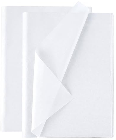 100 Fogli di Carta Velina Bianco per Confezioni Regalo, 50 x 35cm