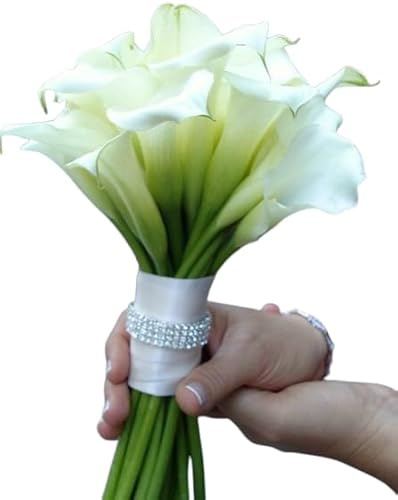 Bouquet de Calas | DECOALIVE | Ramo de 10 Calas Blancas| Flores Frescas Naturales