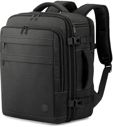 VANKEV easyJet British Airways Handgepäck Erweiterbar Rucksack 45x36x20 | 32L-40L, Große Kapazität, Sitzunter Reiserucksack für Reisen Arbeit, passt für 15,6 Zoll Laptops,Freizeitrucksack, Dunkelgrau