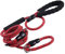 Slip Rope Dog Lead, 2m,No Collar or Harness Needed,Strong Nylon Leash with Reflective Stitching for Medium Large Dogs with Waste Bag Dispenser Hook(Red)