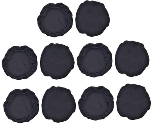 Vaguelly 10pcs Headphone Cover and Earmuff Set for Headset 6.5-8cm Small Black Dustproof Protective Covers Suitable for Over-ear Headphones