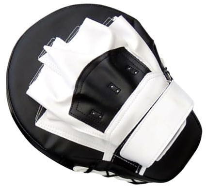 COOPHYA Manopla de Boxeo Curva de Cuero PU Almohadilla de Espuma Eva de 3 Capas, 1 Pieza para Entrenamiento de Muay Thai y Karate, Protección Ergonómica para Mano y Muñeca, Adecuado