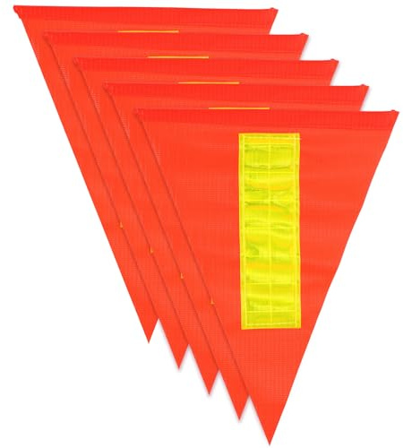 ifundom 5 Banderas Reflectantes de Seguridad Accesorio Portátil y Fácil de Quitar en PVC para Bicicleta Infantil para Ciclismo Seguro Ancianos