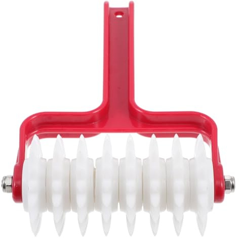 OATIPHO Pizza Roller Cutter Pizza Hole Puncher Red Odourless Food-Grade Dough Tool for Baking and Pastry