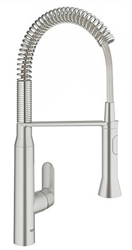 GROHE 31380DC0 Single-Handle Kitchen Faucet, Super Steel.375