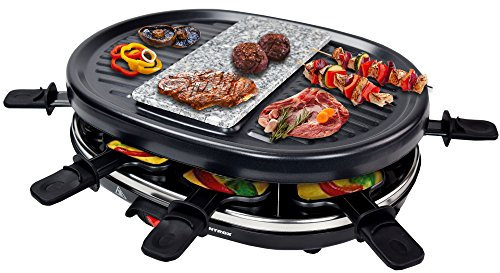 Syntrox Germany Raclette Jura with Grill and Hot Stone for 8 People