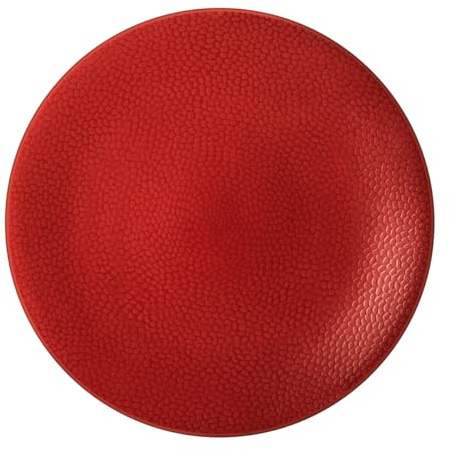 Médard de Noblat - Assiette plate - D27 cm - Stone - Grès - Lot de 6 - Rouge