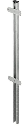 Gartenwelt Riegelsberger Premium C-Zaunsäule Höhe 150 cm zum Einbetonieren aus Metall feuerverzinkt für Zaunhöhe 60-120 cm