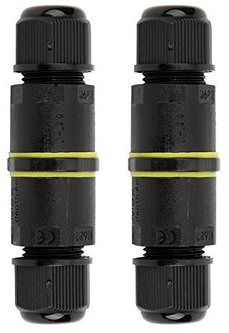 Tomotato 2 Pcs 3 Pin Junction Box, Outdoor IP68 Waterproof Wire Connector Electrical Wire Connector Multi Purpose Cable Connector