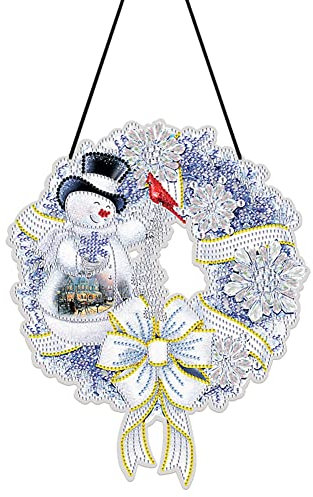 Demiawaking Weihnachten DIY Diamond Painting Girlande Kranz Diamant Malerei Weihnachtskranz Weihnachtsgirlande Anhänger Deko Weihnachtsdeko Geschenk (01)