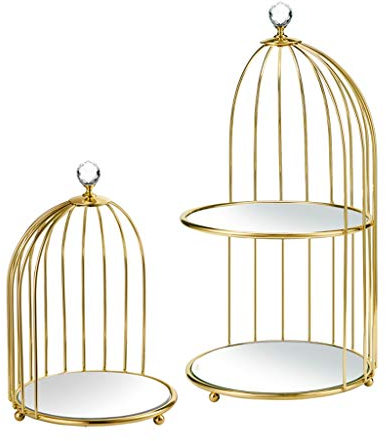 UPGENT Kosmetische Hautpflege-Organisatoren, Badezimmer-Aufsatz-Aufbewahrungsbox, Vogelkäfig-Form, Desktop-Hautpflegeprodukte, Schminktisch-Aufbewahrungsregal, Theken-Aufbewahr