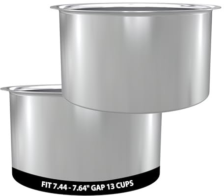 AVERYDAY 104oz Stainless Steel Dog Bowls Set, 2 Pack for Replacement Dogs Bowl Stand, 13 Cups Metal Dog Bowls with 5.24 Deep, 7 Inch Dogs Water Bowl for Raised Feeder with Opening 7.3-7.64