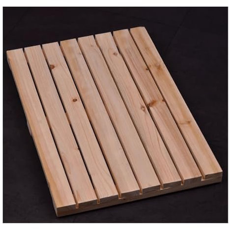 QWEASDF Tapis de Bain en Caillebotis en Bambou,Tapis de Bain en Bambou Polyvalent for Salle de Douche,Tapis de Bain en Bois Naturel,Conception à Lattes Rectangulaire(W75xL100cm/W30xL39in)
