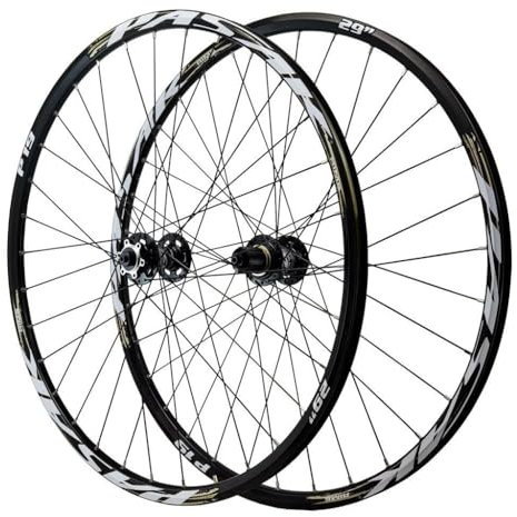 LPYDWZ MTB Laufradsatz 26/27,5/29 Zoll, Doppelwandige Scheibenbremse Aus Aluminiumlegierung Hybrid/Mountainbike for 7–12 Gang Kassette 2150g(Black,29 inch)