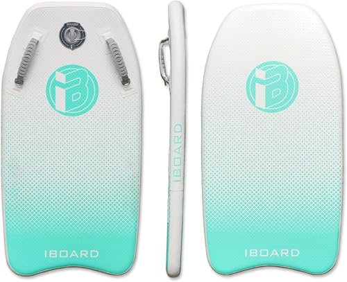 iBOARD Portable Inflatable Bodyboard 42 Inch Body Board with SUP Technology Solid and Stable Platform and Buoyancy for Adult or Teen