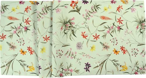 Sander - Tischläufer - Florentine , 50 x 140cm - Blumen Farbe: 56 White Jade