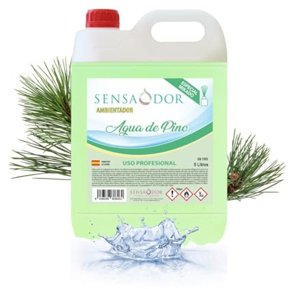 Ambientador para el hogar. Recambio para mikados. Garrafa de 5L - Sensaodor. (Agua de pino)