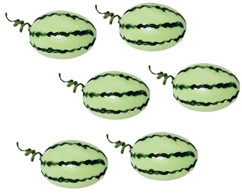 Toyvian 6pcs Mini Fruit Toys Faux Fruit Model Watermelon Model for Doll House Decor